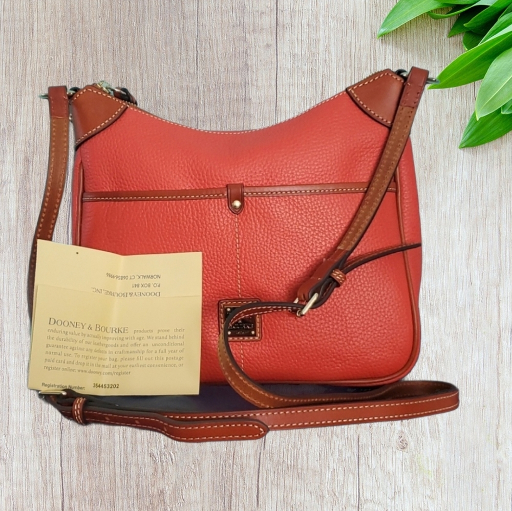 SOLD-Dooney and Bourke Kimberly Orange Crossbody - Picture 1 of 16